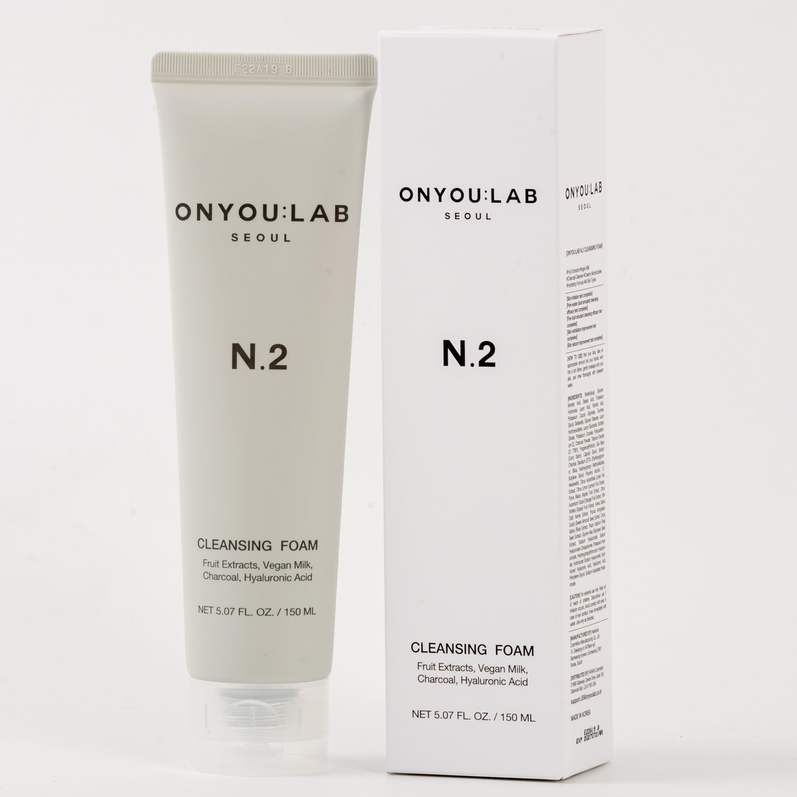 ONYOU:LAB N2 cleansing foam vegan milk nourishes skin after cleansing