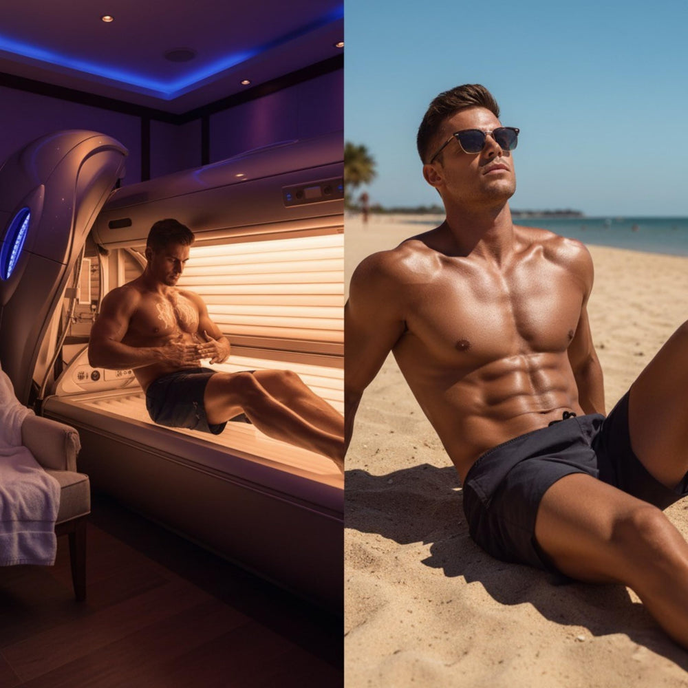 Onyx HE tanning lotion glow finish on skin