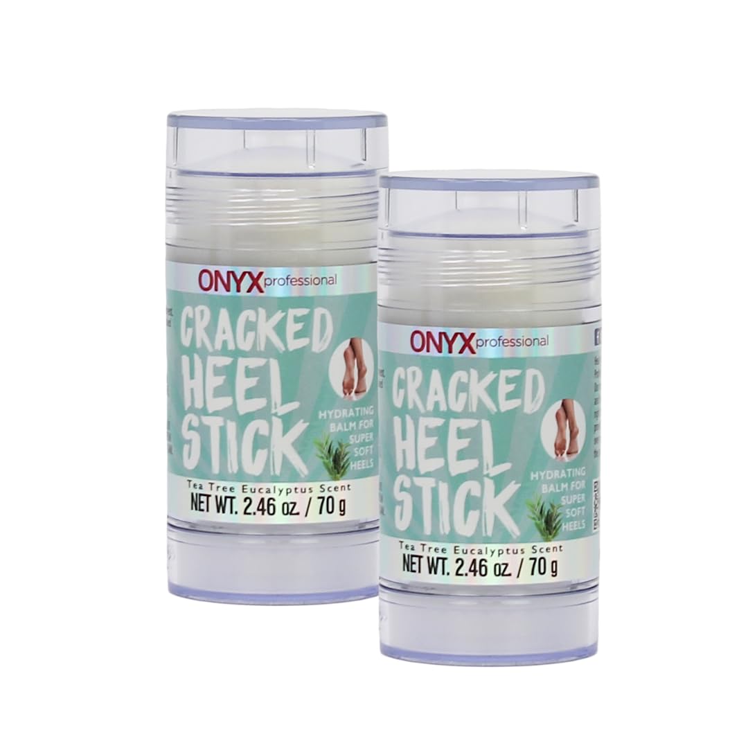 Onyx Professional cracked heel balm stick gliding onto heel for hydration