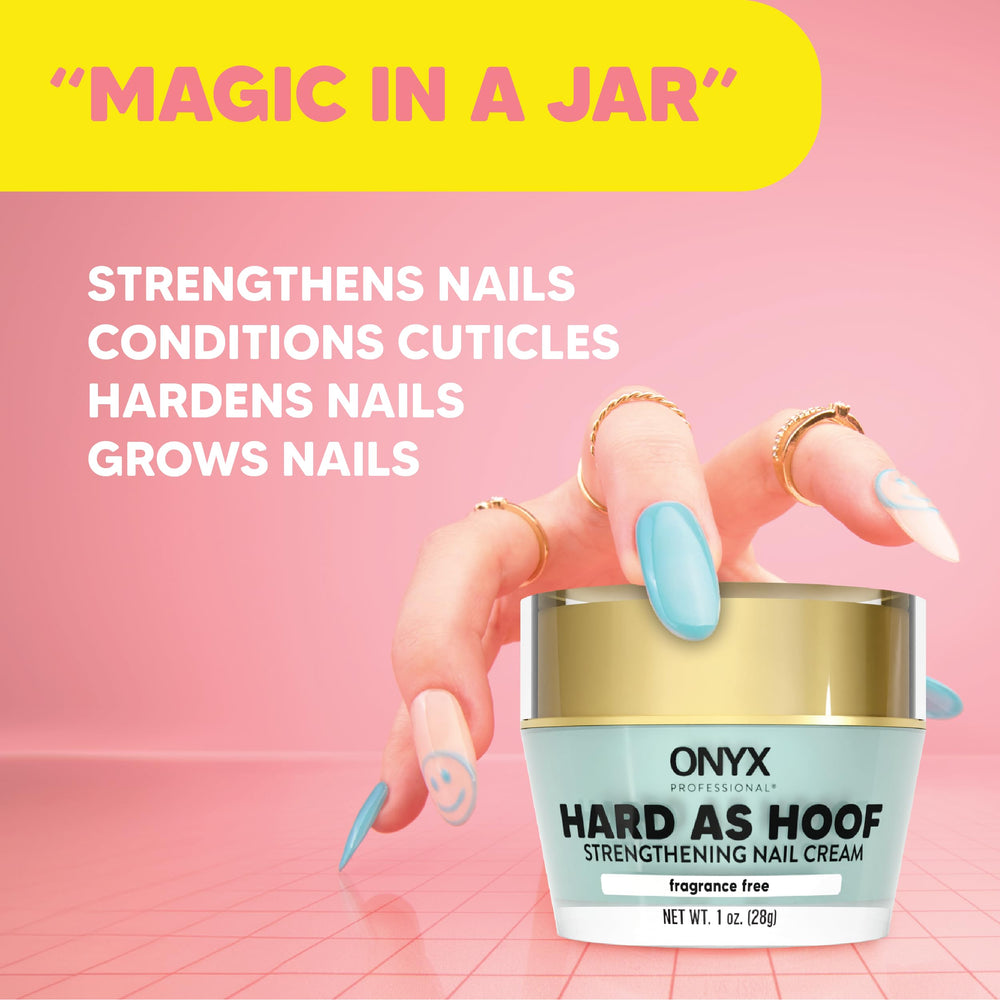 Onyx Professional Hard as Hoof cuticle care application for nourishing conditioning.