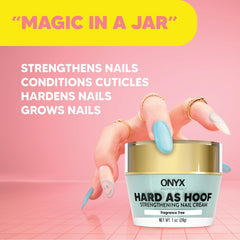 Onyx Professional Hard as Hoof cuticle care application for nourishing conditioning.