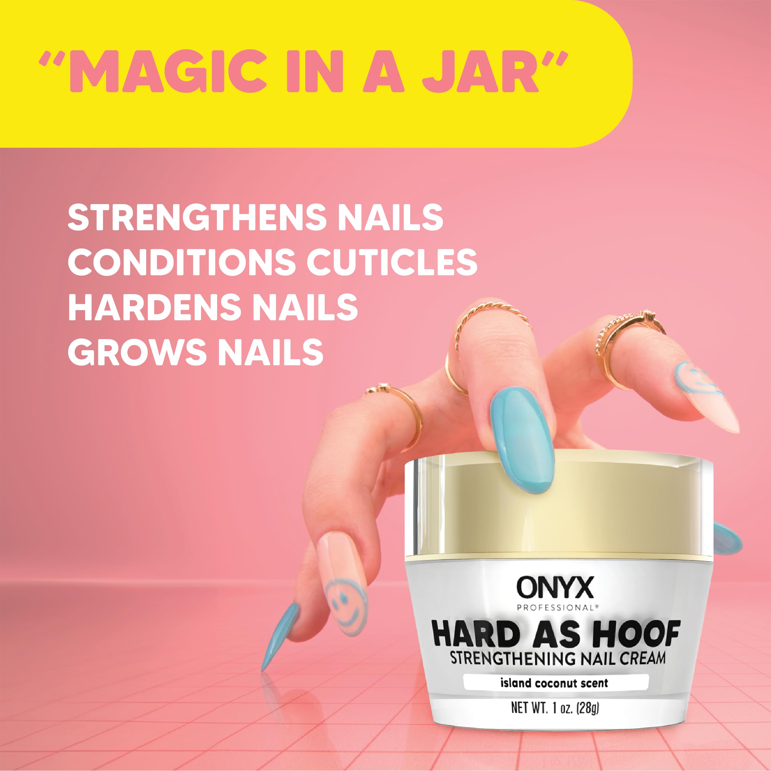 Onyx Professional Hard as Hoof application on nails demonstrates quick absorption