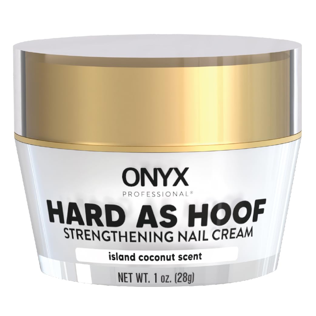 Onyx Professional Hard as Hoof nail strengthening cream bottle shown for conditioning