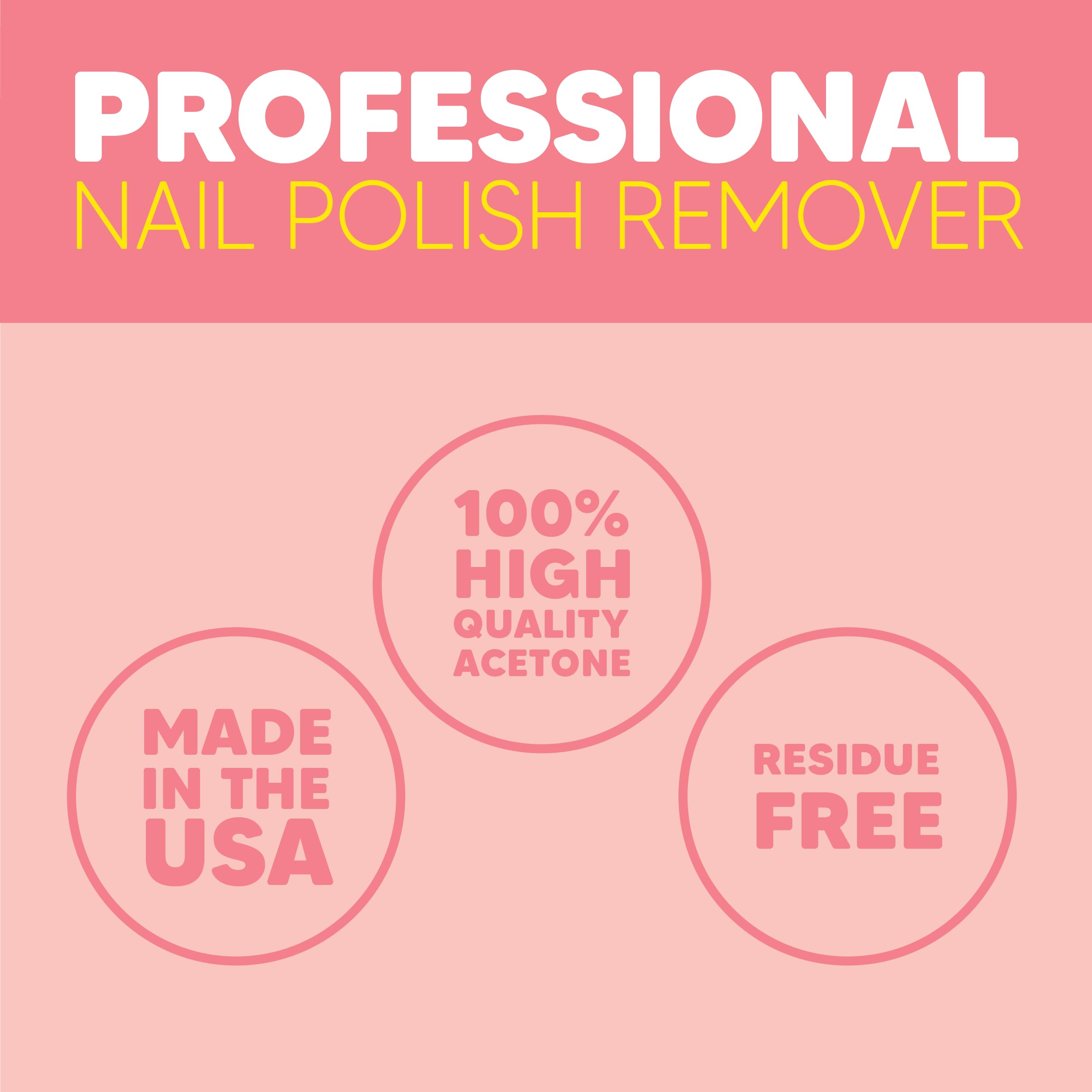 Nails soaking in Onyx Professional acetone remover to soften polish for easy lifting.