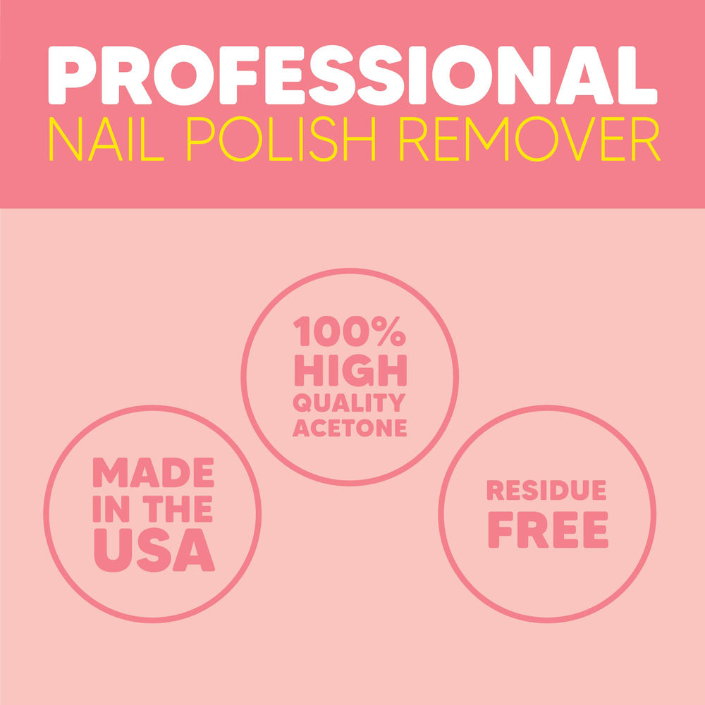 Nails soaking in Onyx Professional acetone remover to soften polish for easy lifting.