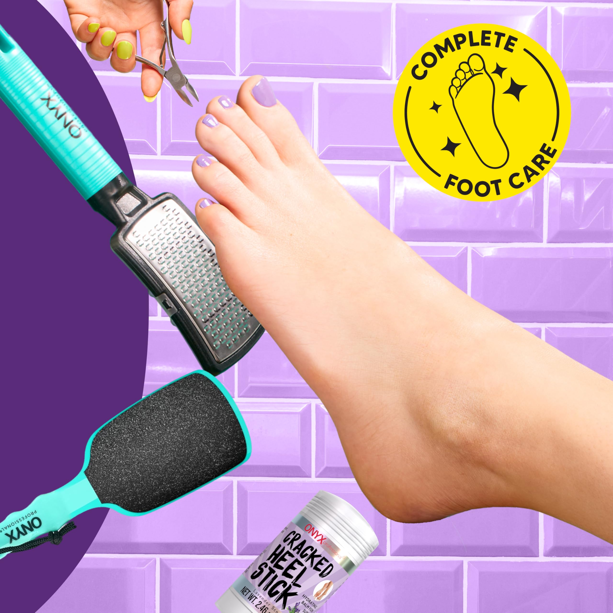 Onyx Professional softened heel skin after regular use.