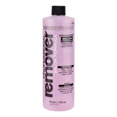 Onyx Professional Strawberry Nail Polish Remover bottle removes polish and conditions nails.