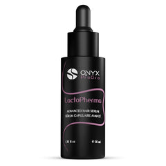 ONYX ProGro LactoPherma serum bottle for daily scalp application supporting regrowth possibilities.