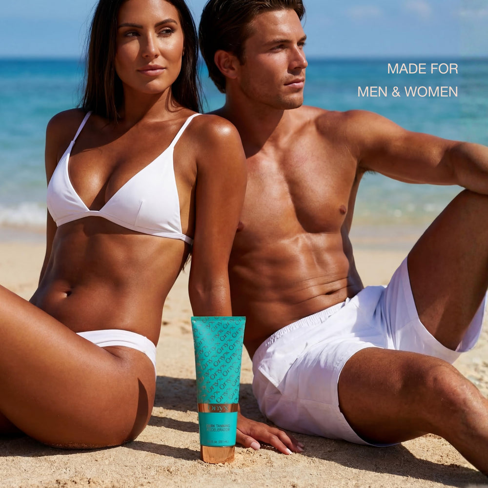 Hydrated-looking skin after Onyx application highlights moisture for a lasting glow.