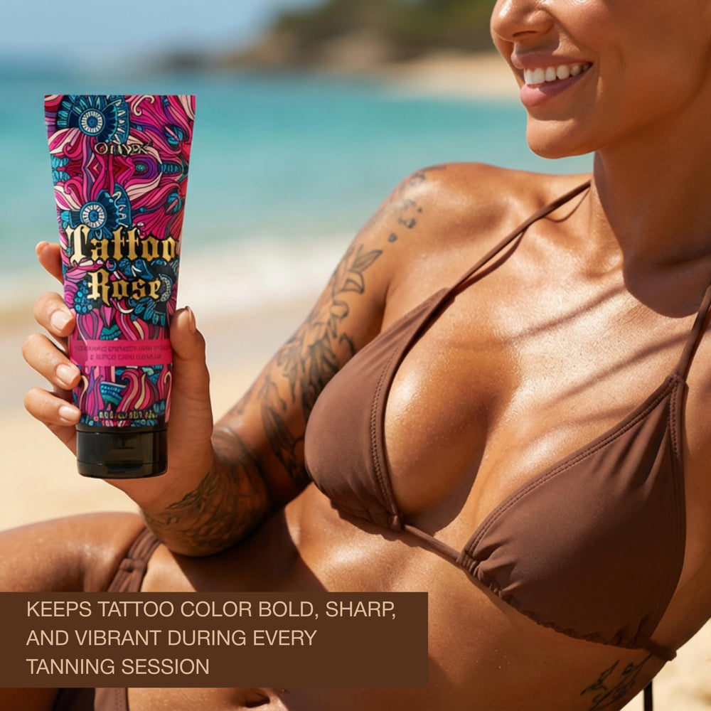 Onyx Tattoo Fade Shield ingredients icon highlights ink protection during UV exposure.