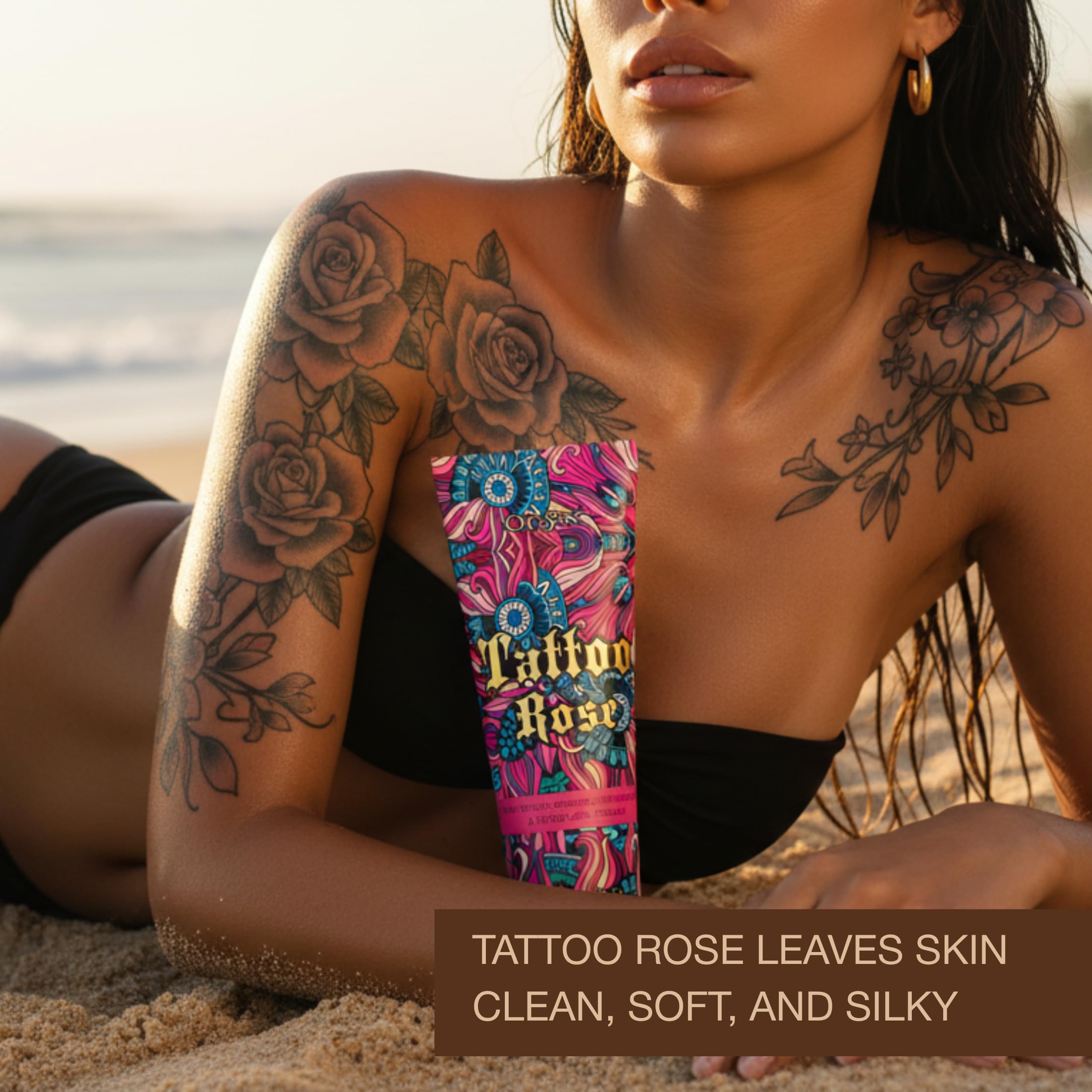 Onyx Tattoo peach extract oils provide moisturizing benefits during session.