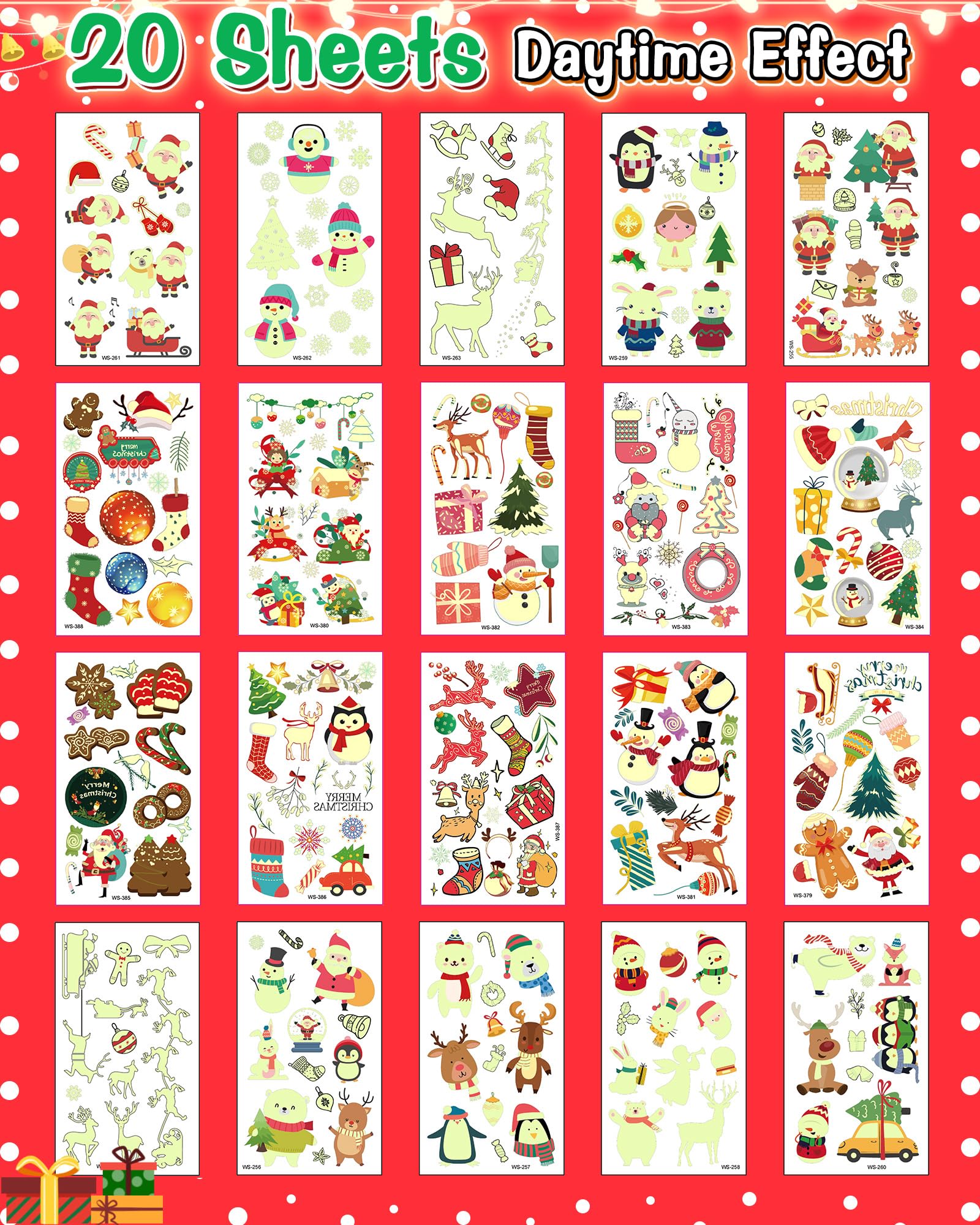 Oomloid Christmas gnome tattoo ideal for stocking stuffers and classroom crafts