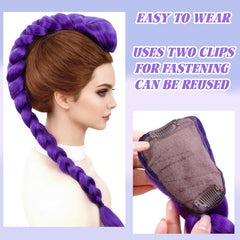 OOPPOO easy-clip-in purple ponytail extension for quick wardrobe changes