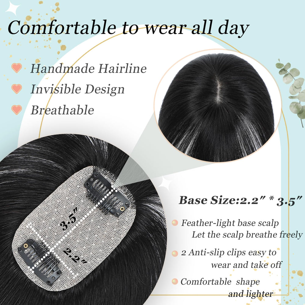 OOPPOO natural hairline topper frames the face with ease.