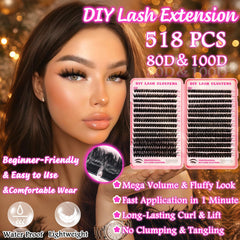 OOPPOO Manga Lash Clusters length 10-18mm for versatile eye looks.