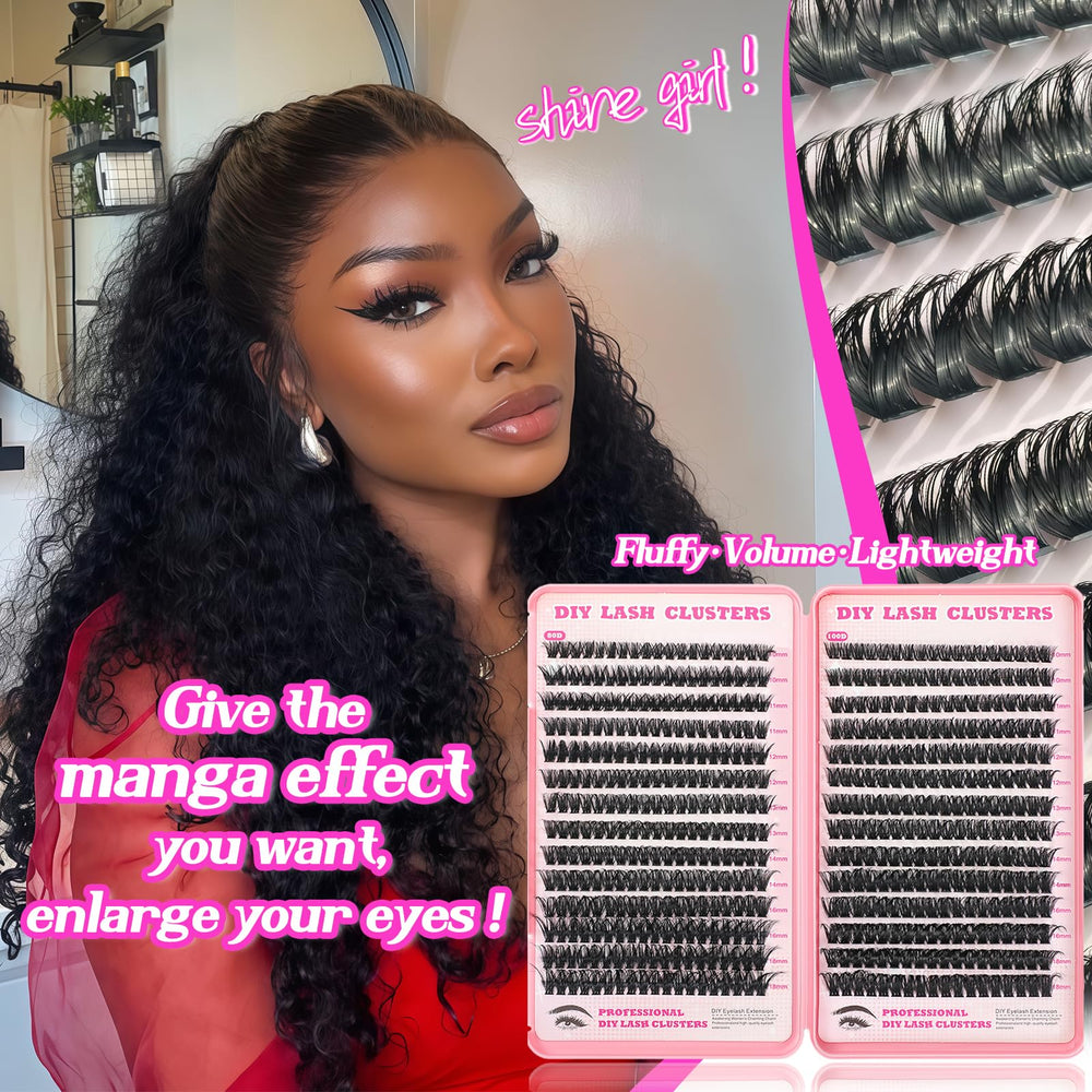 OOPPOO Manga Lash Clusters occasions-ready for dates and parties.