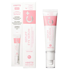 OOTD caffeine under eye serum bottle close-up showing brightening potential