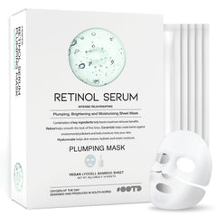 OOTD rejuvenating retinol sheet mask packaging highlighting vegan certification.