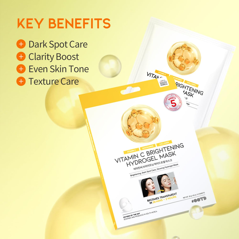 OOTD hydrogel mask packaging with five masks for easy routine care.