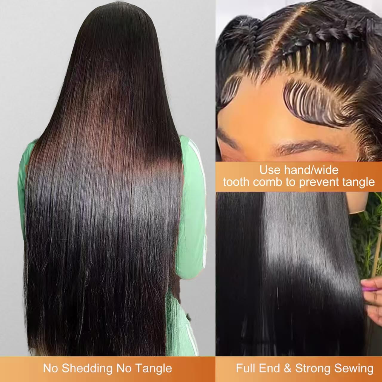 OOVVDA 13x6 HD lace detail shows seamless scalp illusion.