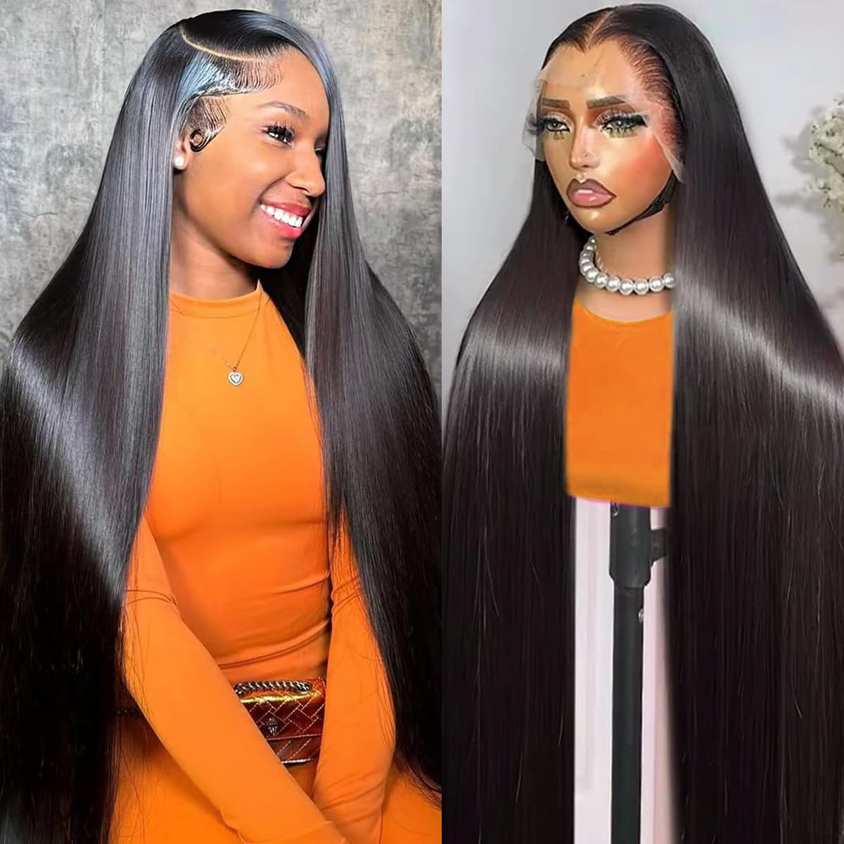 OOVVDA 30-inch lace-front wig with virgin hair and natural flow.