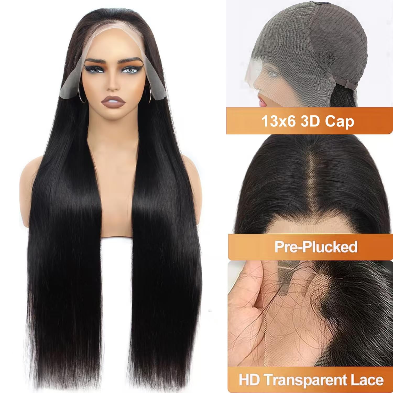OOVVDA pre-plucked natural hairline for quick, realistic look.