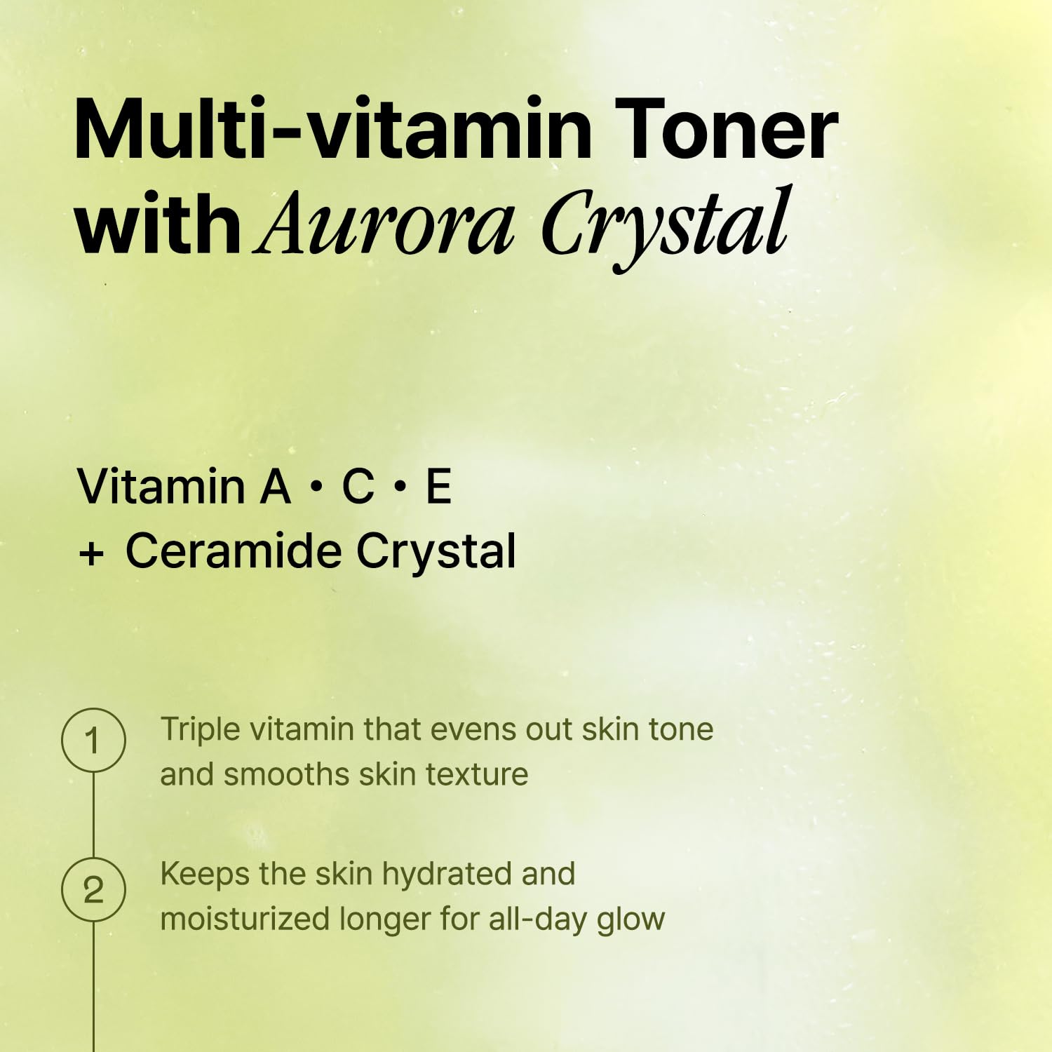 OOZNARY Vita 3 Aurora Toner pour close-up capturing hydrating liquid for quick refresh