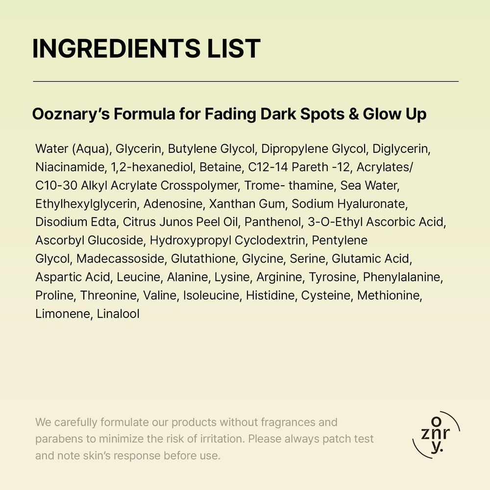 OOZNARY Vita 3 Serum bottle displayed on a clean surface ready for routine use