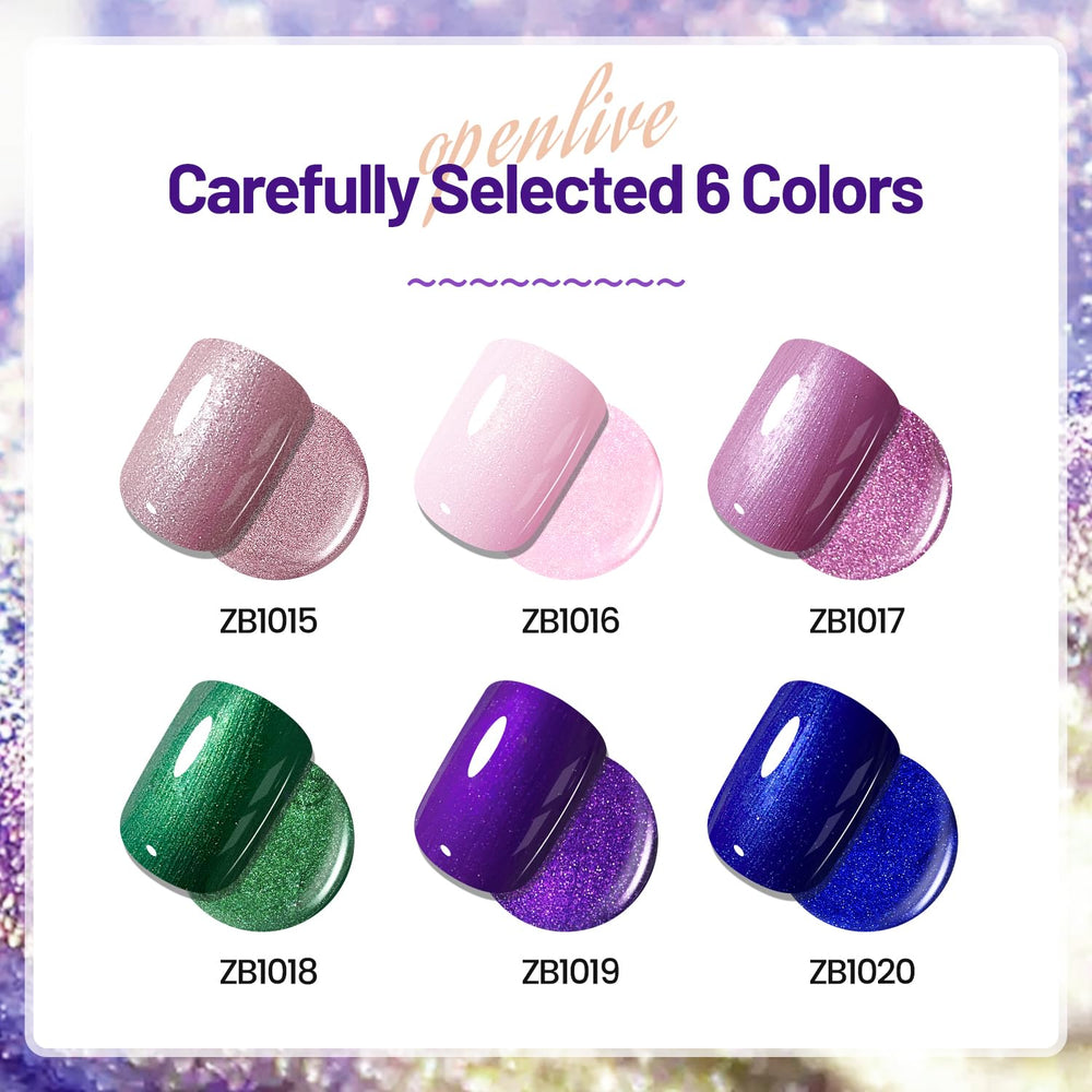 OpenLive pink glitter shade adds sparkle with easy one-coat application.