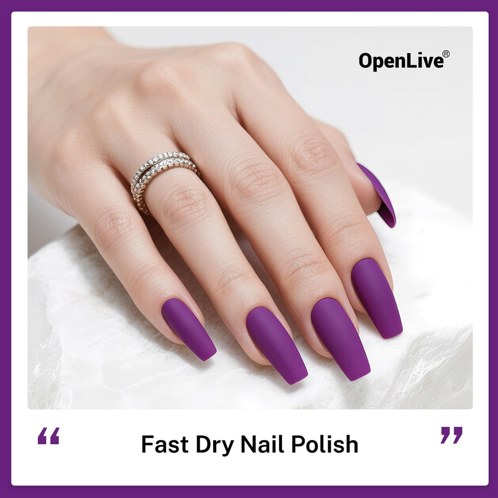 OpenLive fast-drying formula illustrates quick-dry performance for home manicures