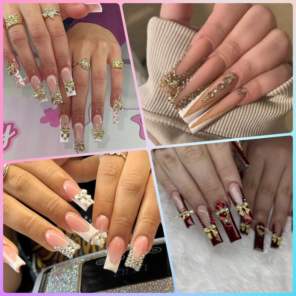 OPMADM 5 styles bow charms enhance any manicure