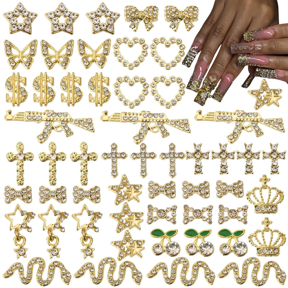 OPMADM gold-nail-charms-bulk for cohesive luxury manicures at home
