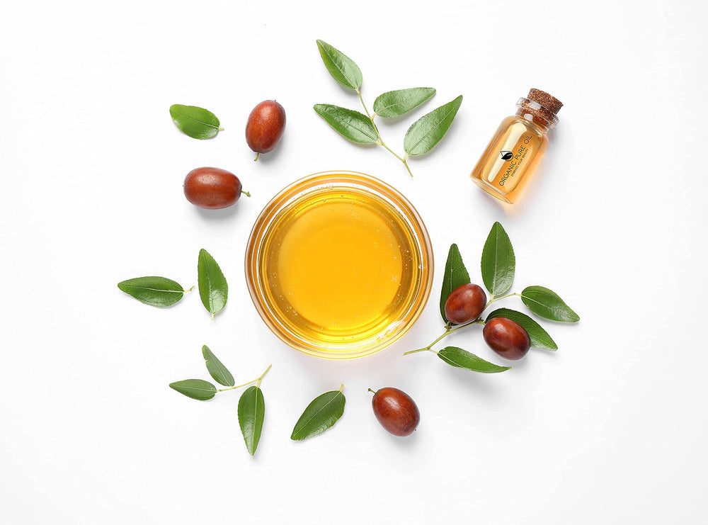 OPO Jojoba Oil hair care application for shine and moisture.