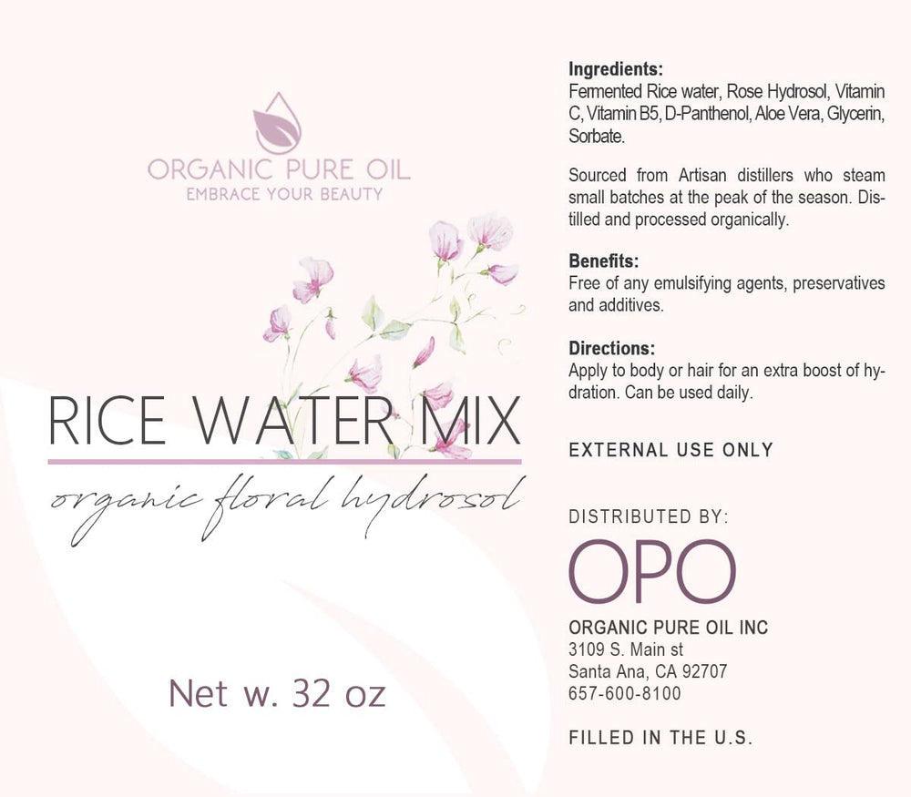 OPO Rice Water Mixture rose hydrosol detail enhances aroma and hydration