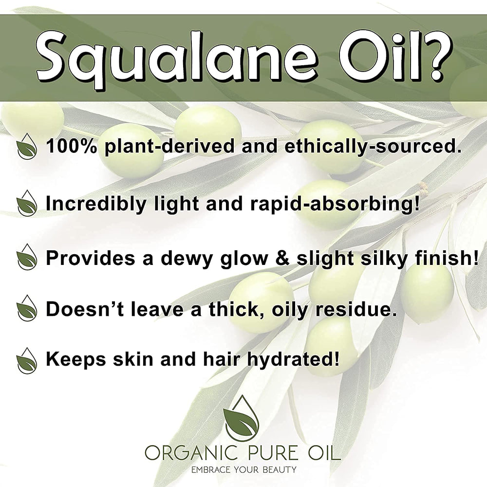 OPO Squalane Oil olive face application demonstrates soothing moisture.
