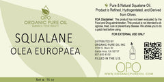 OPO Squalane Oil olive pour showing fast moisture without grease.