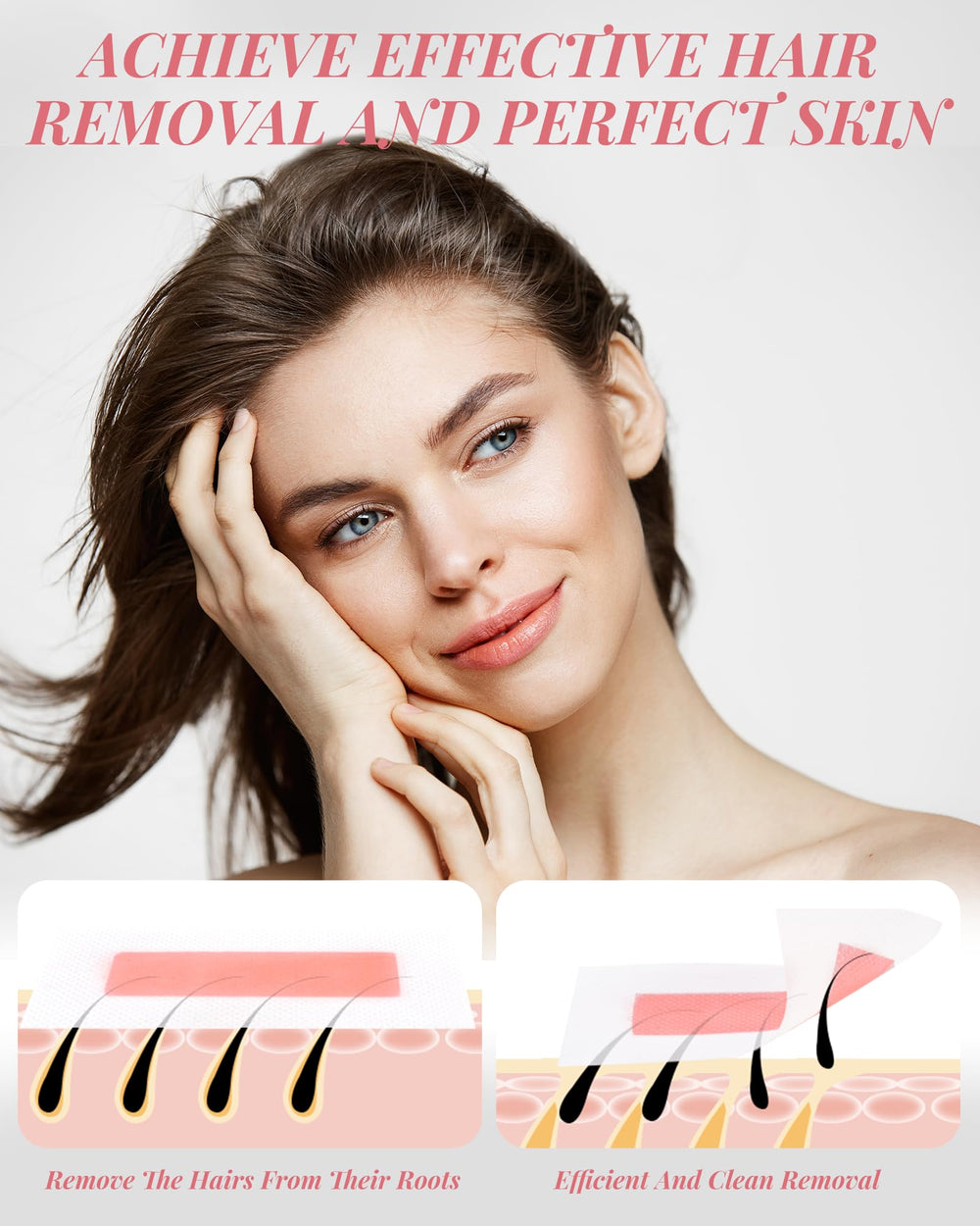 OPOX beeswax adhesion removes hair at the root for thorough removal.