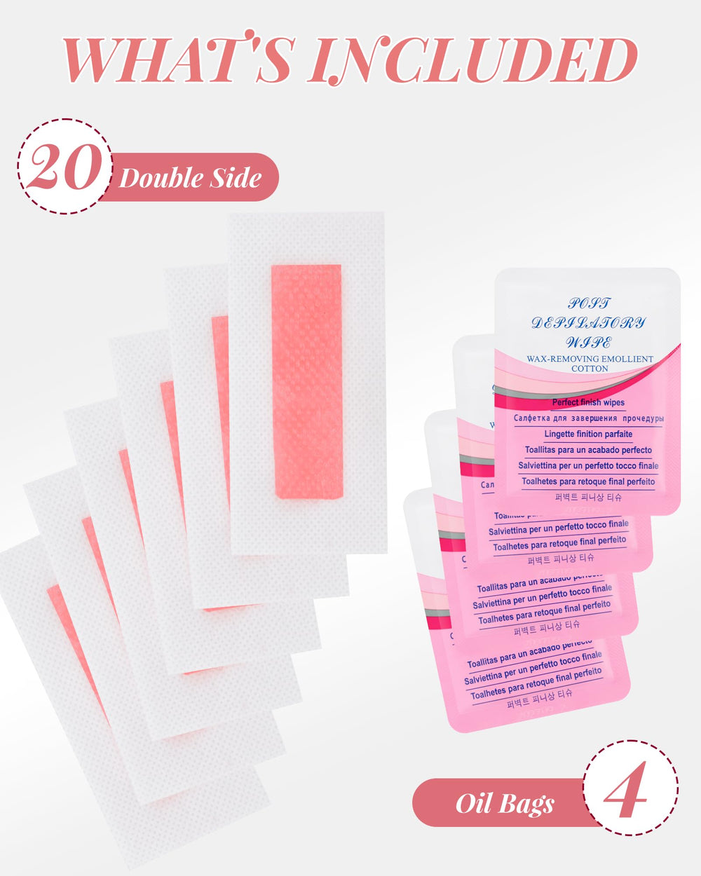 OPOX calming oil wipes pack to soothe skin after waxing