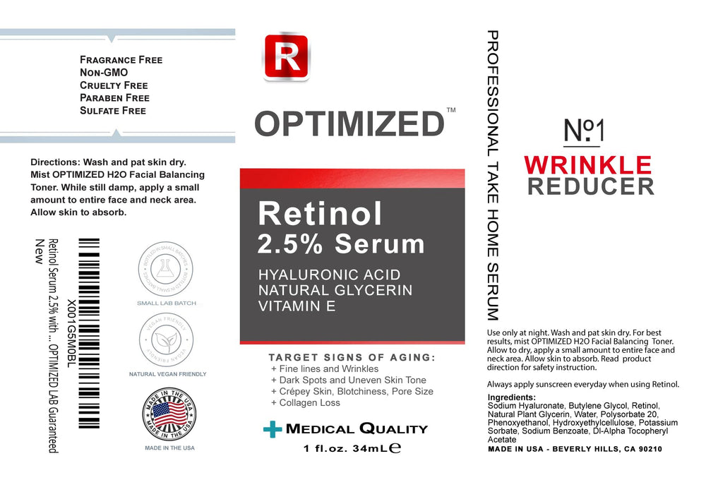 Post-application glow with OPTIMIZED Retinol Serum on skin