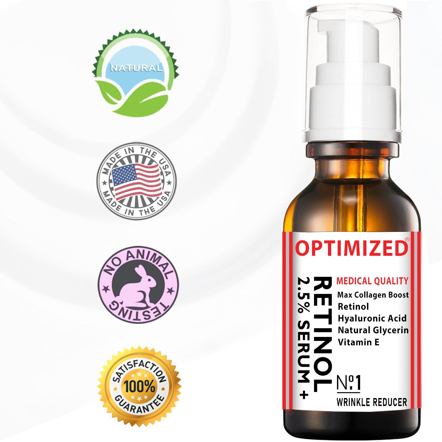 Vitamin E provides antioxidant protection on OPTIMIZED serum