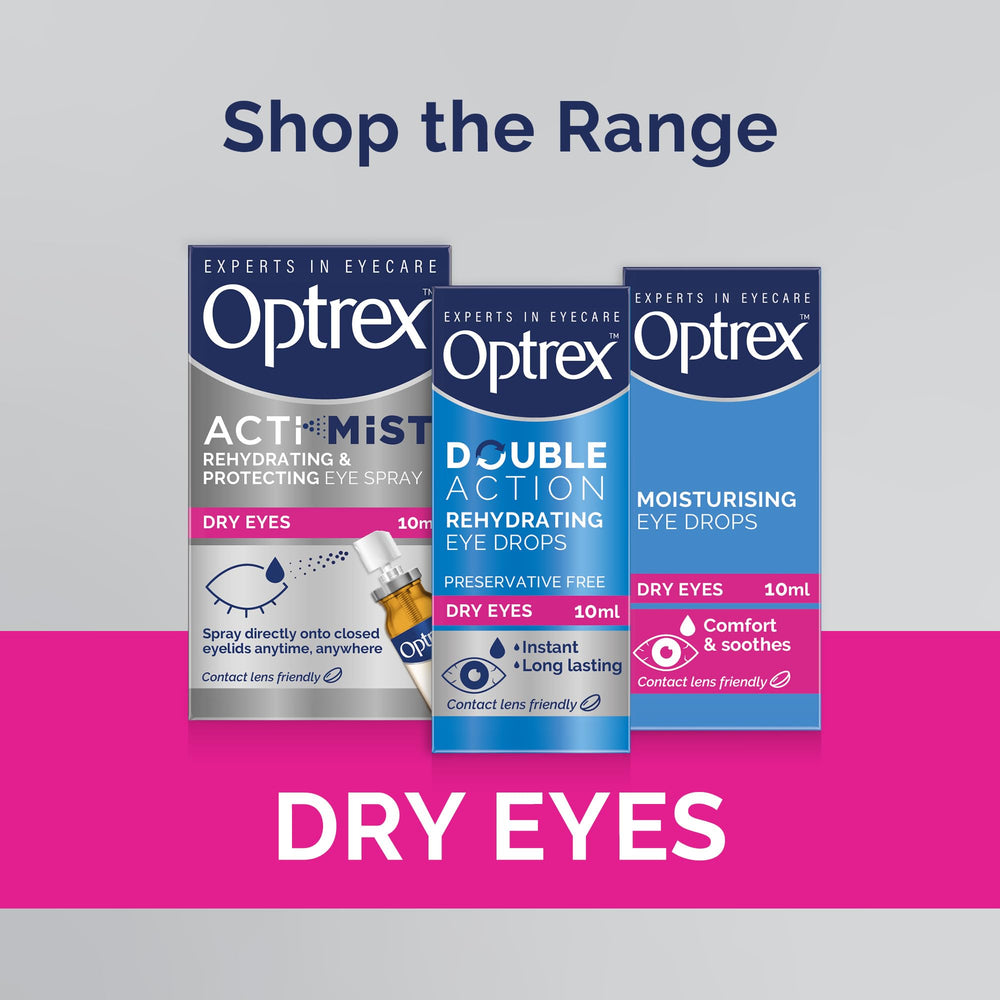 Optrex ActiMist spray delivers a light, quick mist for eye comfort