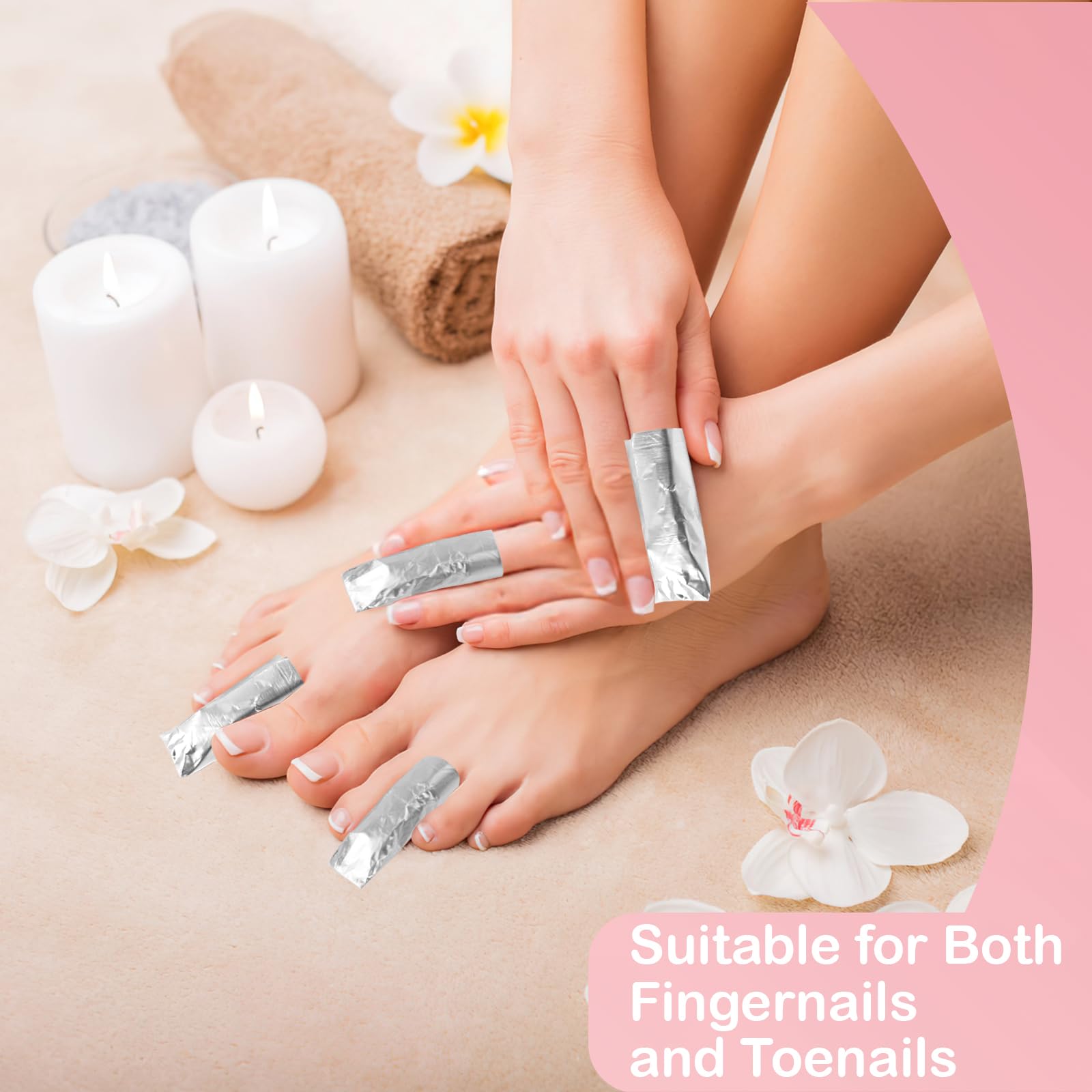 Opvixi gel polish removal wraps simplify removal for gel, acrylic, or dip nails