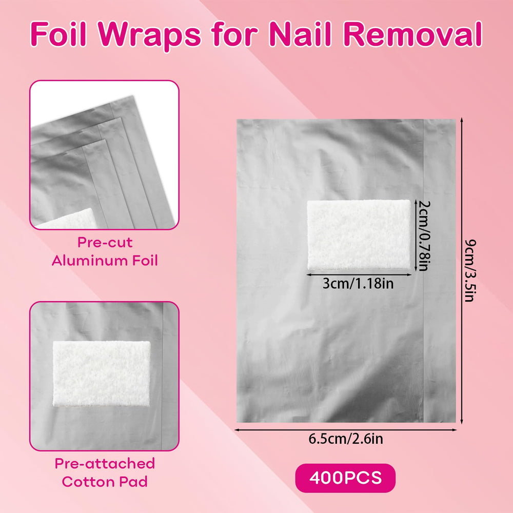 Opvixi foil wraps with pre-attached lint-free cotton pad for efficient removal