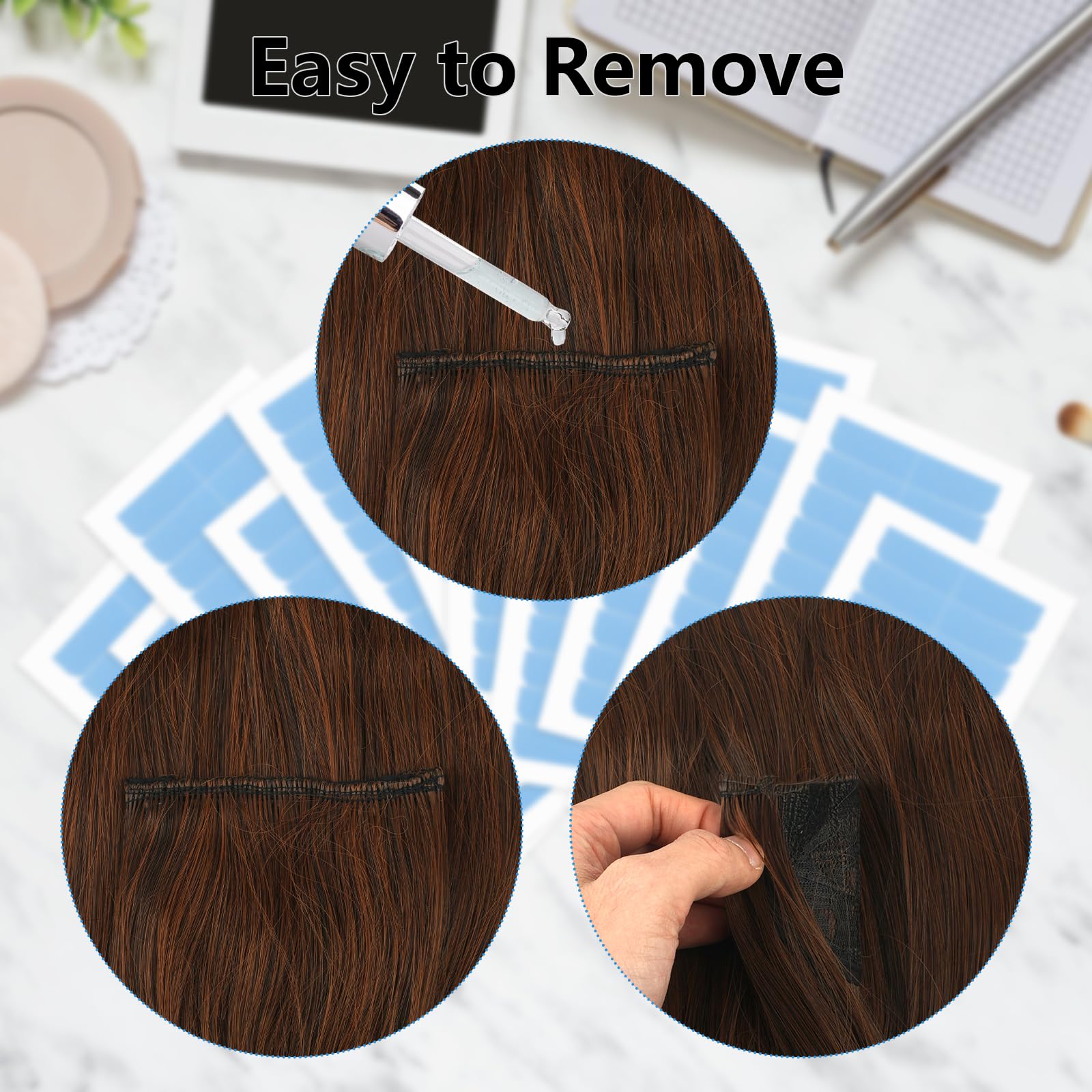 Opvixi secure all-day look with double-sided tape for natural integration