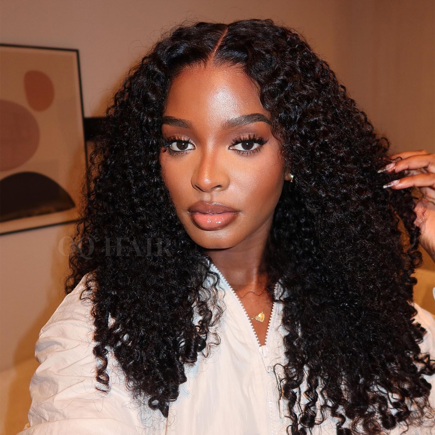 OQ Hair Burmese curly wig 20inch glueless wear for easy daily styling