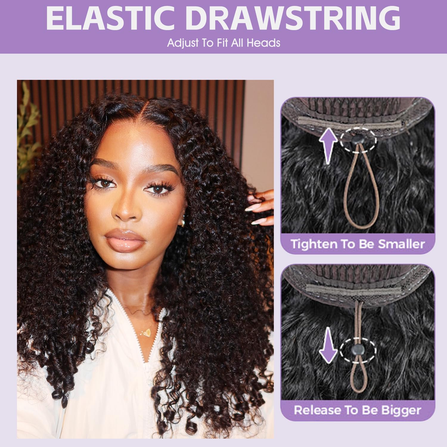 OQ Hair Burmese curly wig lace detail with pre-plucked hairline for seamless blend