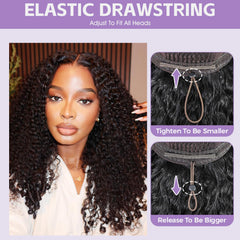 OQ Hair glueless drawstring wig wear-go design for quick daily styling.