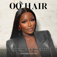 OQ Hair middle-part pre-cut lace enables easy parting and comfort.