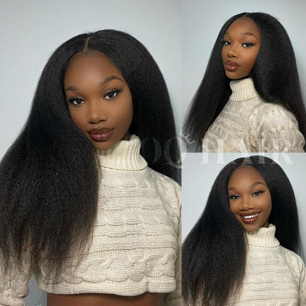 OQ Hair V Part Wig 180% density for full, buoyant volume.