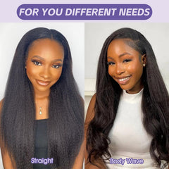 OQ Hair V Part Wig cap with adjustable strap and combs for secure fit.